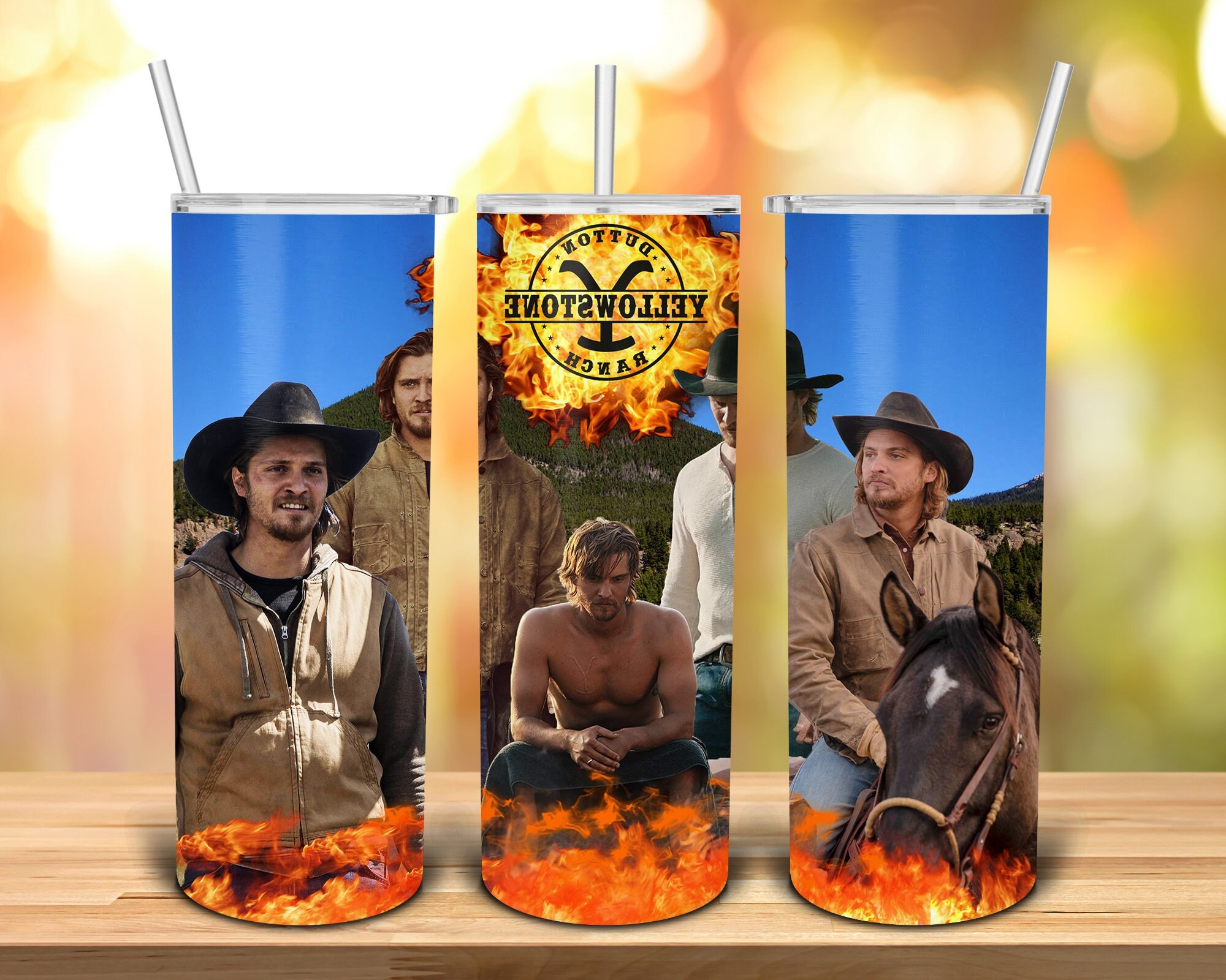  20 oz 2 Stainless Steel Custom Tumbler Yellowstone Kayce Dutton