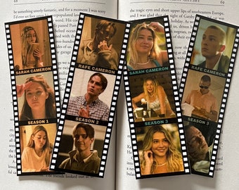 Sarah Cameron and Rafe Cameron Outer Banks Laminated Bookmarks || Photo Booth Strip Celebrity Bookmarks