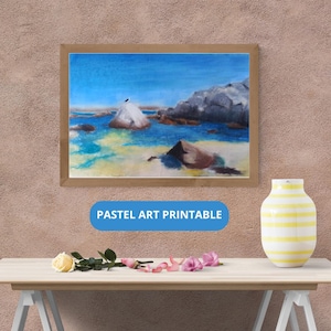 Peaceful Sea – Pastel Landscape Printable