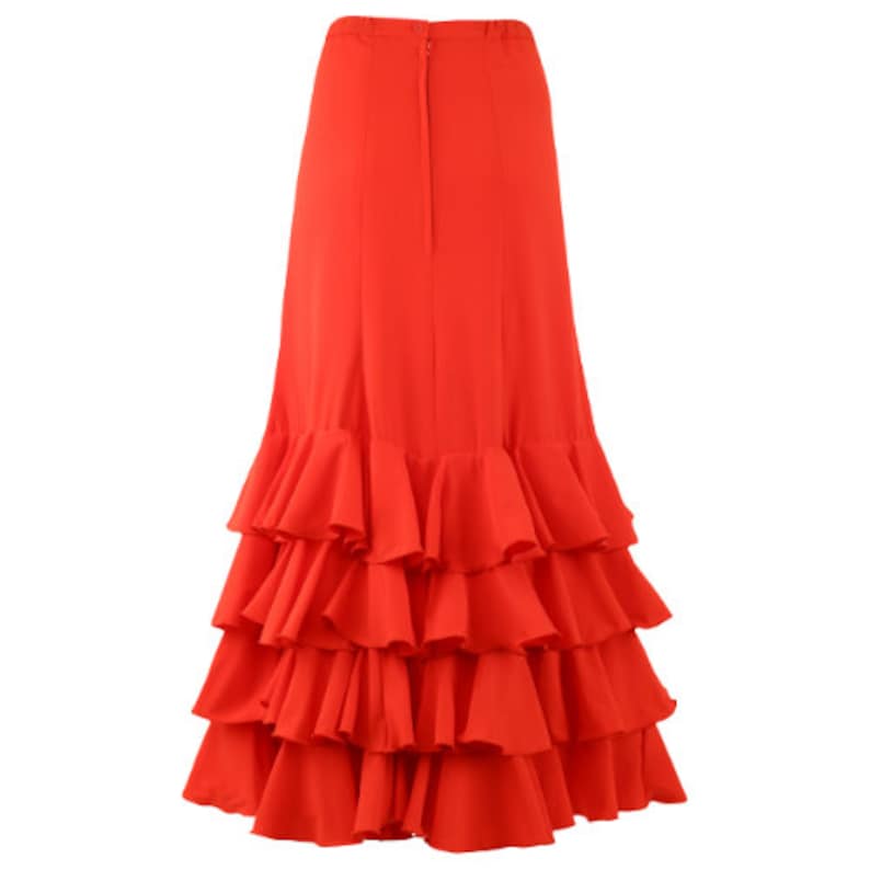 Red Flamenco Skirt With Four Layers of Ruffles Alegria 02 - Etsy Singapore
