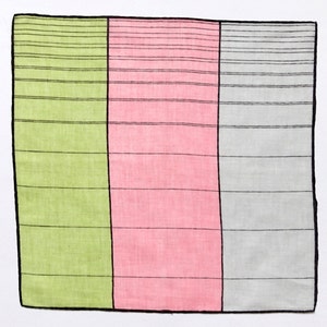 60s men's handkerchief checkered pastel colors