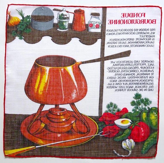 60s handkerchief with fondue bourguignonne View 3