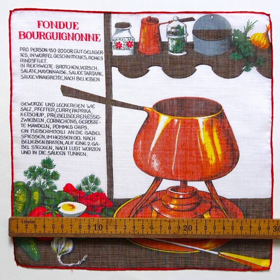 60s handkerchief with fondue bourguignonne View 2