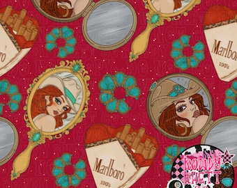 DIGITAL DESIGN ONLY | Western baddie seamless file | Cowgirl seamless | retro cowgirl vibes seamless pattern |