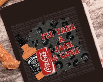 DIGITAL DESIGN ONLY | Jack and Coke png design | Alcohol png | Whiskey png | Girly alcohol png design for shirts | Designs for shirt makers