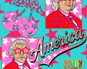 DIGITAL DESIGN ONLY | presidents seamless file | patriotic seamless file | usa seamless file | Fourth of July seamless file | girly foj file