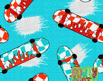 DIGITAL DESIGN ONLY | Fourth Of July seamless file | Skater boy seamless file | Skater Fourth of July vibes seamless | Patriotic seamless