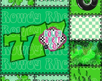 DIGITAL DESIGN ONLY | Lucky Babe patchwork file | Patchwork seamless file | St. Patrick’s Day seamless file | St. Patty’s day seamless file