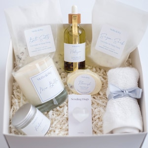 Get Well Soon Box Gift Set Candle Spa Gift Box Wellbeing Pamper Hamper Feel Better Skincare Set For Her Operation Recovery Get Better Hamper