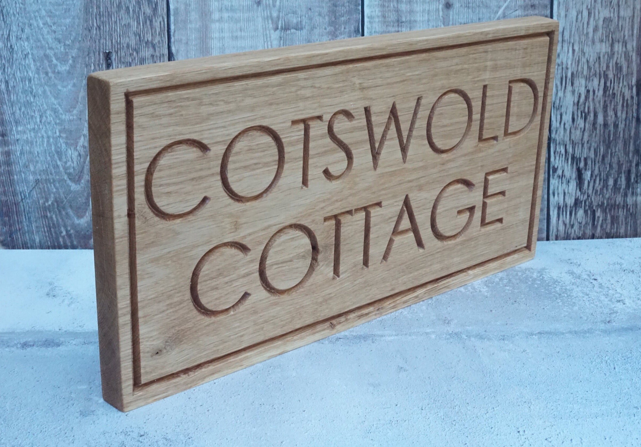 Solid OAK HOUSE SIGN Outdoor House Sign Personalized Etsy
