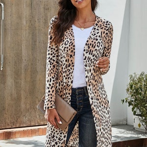 soft leopard cardigan