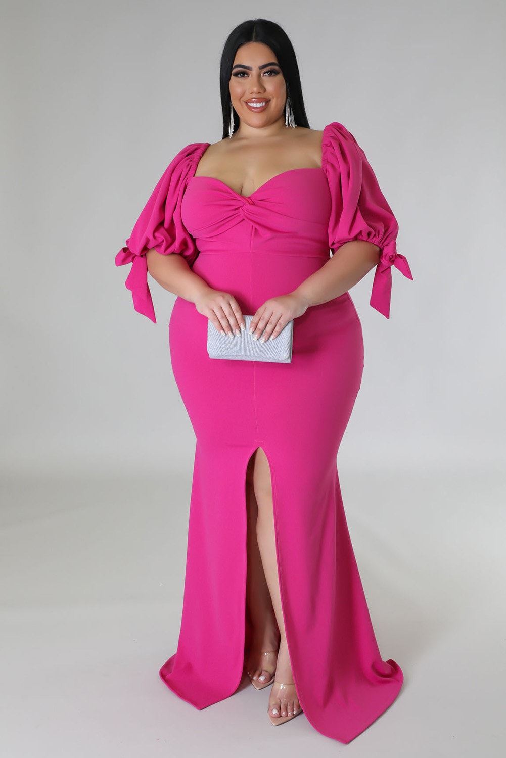 Plus size hotsell neon pink dress