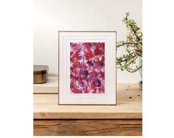 Art Print - Rose Colours - Abstract Acrylic Artwork - Interior Living - 5x7, 8.5x11, 11x14, 11x17 & 13x19 inches