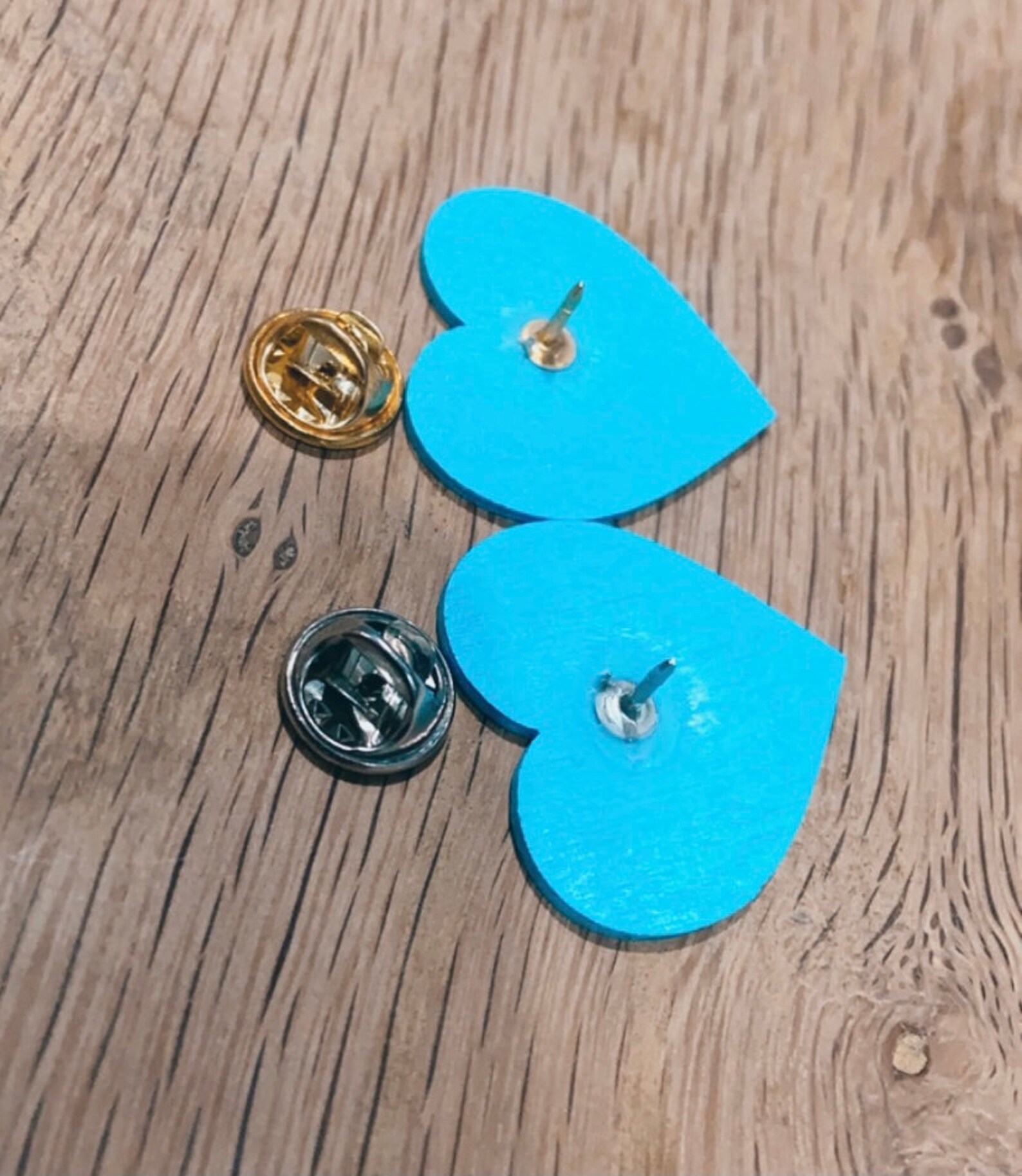 Heart pin badges any colour available Etsy