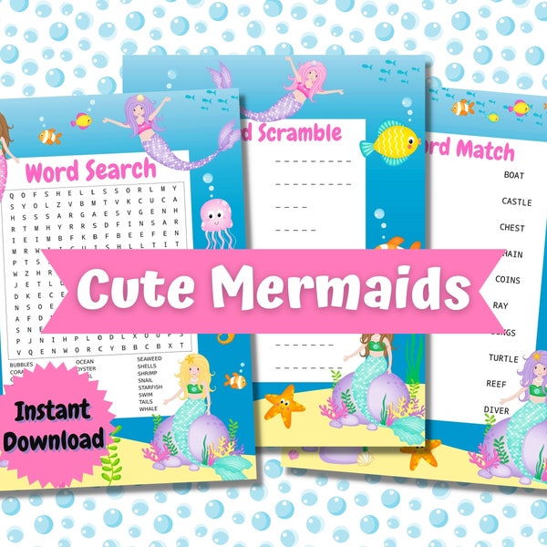 Under the Sea Word Search Printable - Etsy