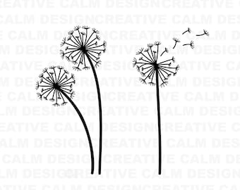 Dandelion Clip Art SVG PNG JPG