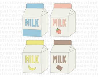 Milk Carton Bundle Clip Art Png Pdf Jpg Download