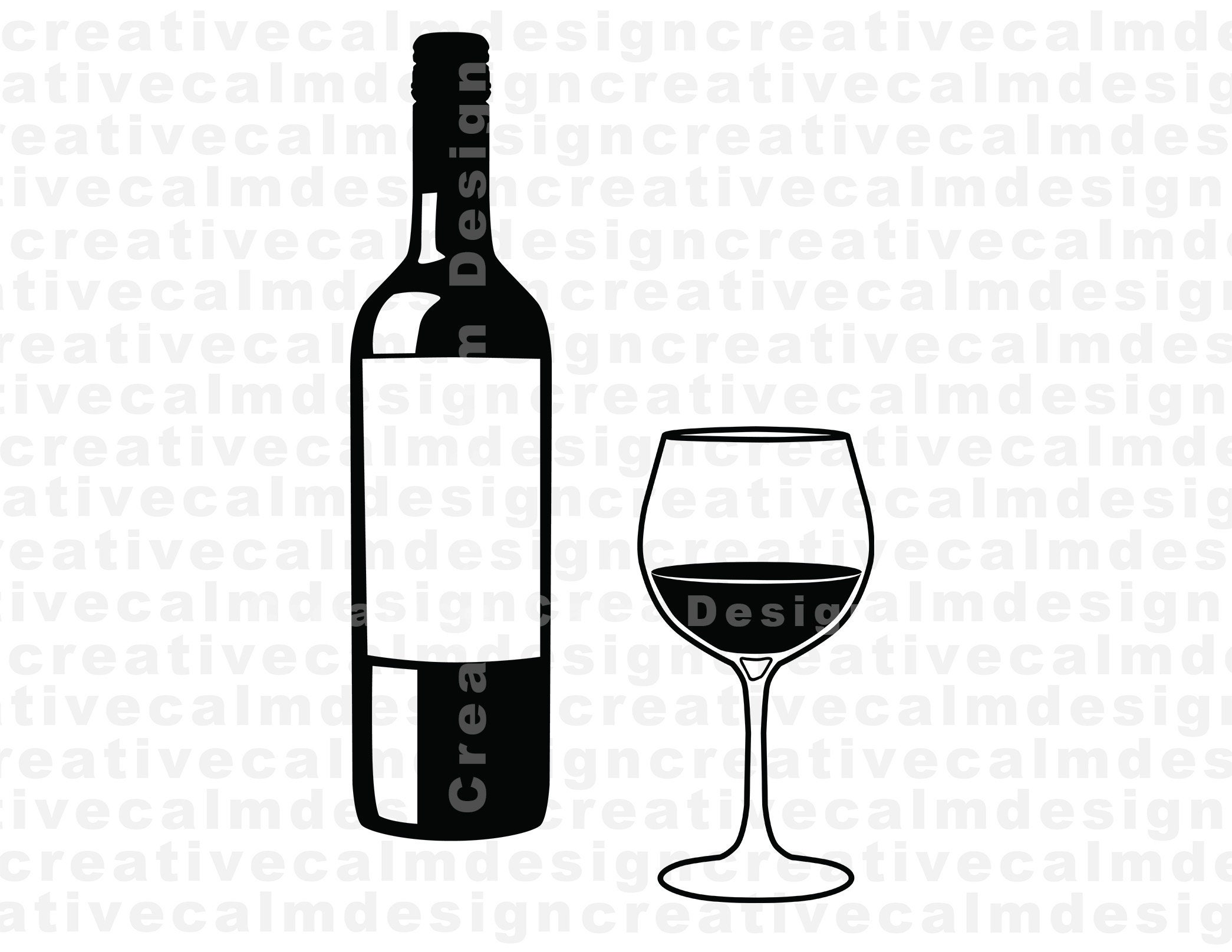 Wine Bottle Clip Art Black And White