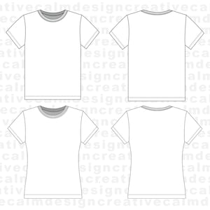 T-shirt vierge PNG JPG