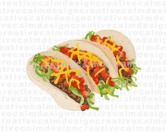 Tacos Clip Art PNG PDF
