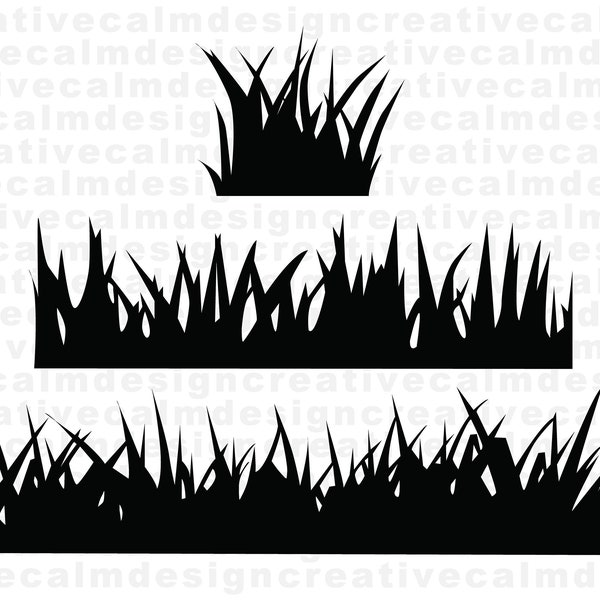 Grass Silhouette Svg Png Pdf Jpg Digital Download