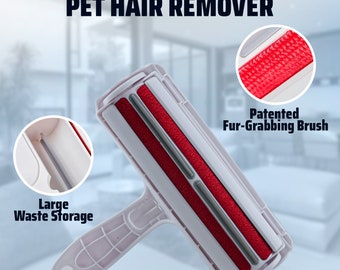 Pet Hair Remover and Reusable Lint Roller Cat and Dog Hair Remover for Furniture, Couch, Carpet, Clothing, Bedding Portable Fur Removal Tool