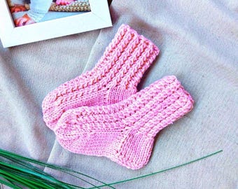 Baby Socks Knitting Pattern, Beginner Sizes (PDF Pattern)