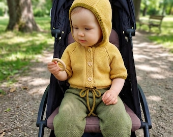 Baby Romper Knitting Pattern | Seamless Top-Down Knit PDF