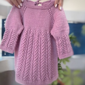 KNITTING PATTERN - baby dress - PDF instant download