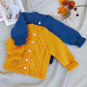 Baby Strickmuster Bundle Strickjacke und Hose PDF Top Down Bild 8