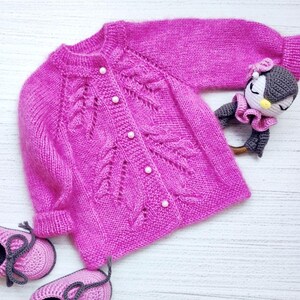 Baby Strickmuster Bundle Strickjacke und Hose PDF Top Down Bild 10
