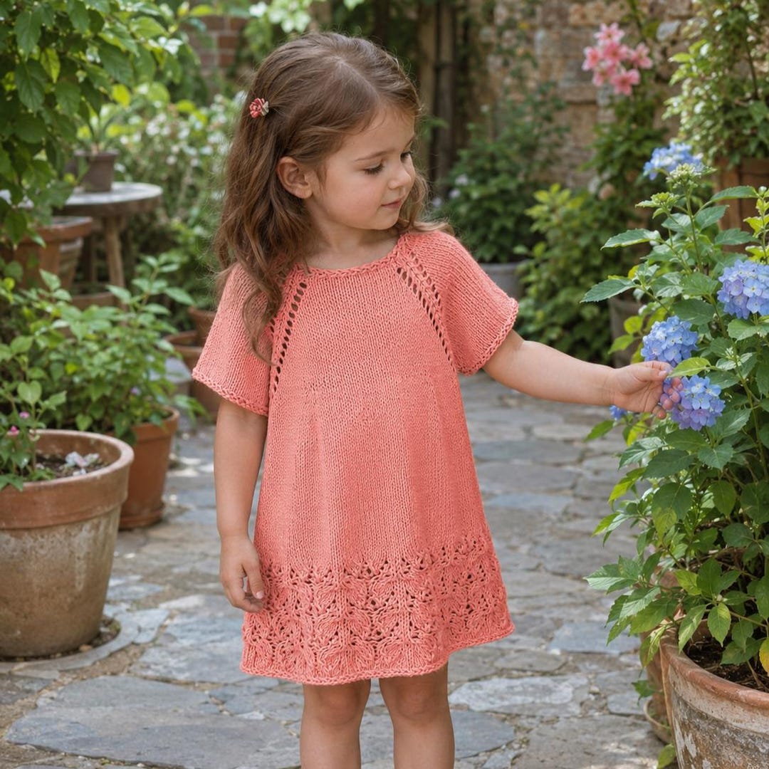 top down dress knitting pattern Baby • Top-down Seamless, PDF Pattern Summer Feeling by DROPS