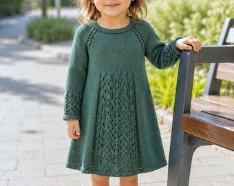 Baby Dress Knitting Pattern | Seamless Top-Down Design (PDF Pattern)