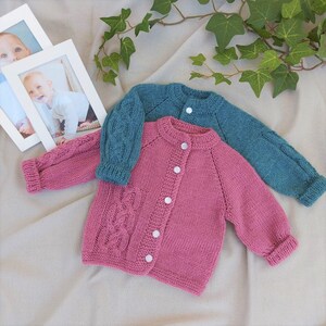 Baby cardigan knitting pattern. Eng PDF instant download. How to knit