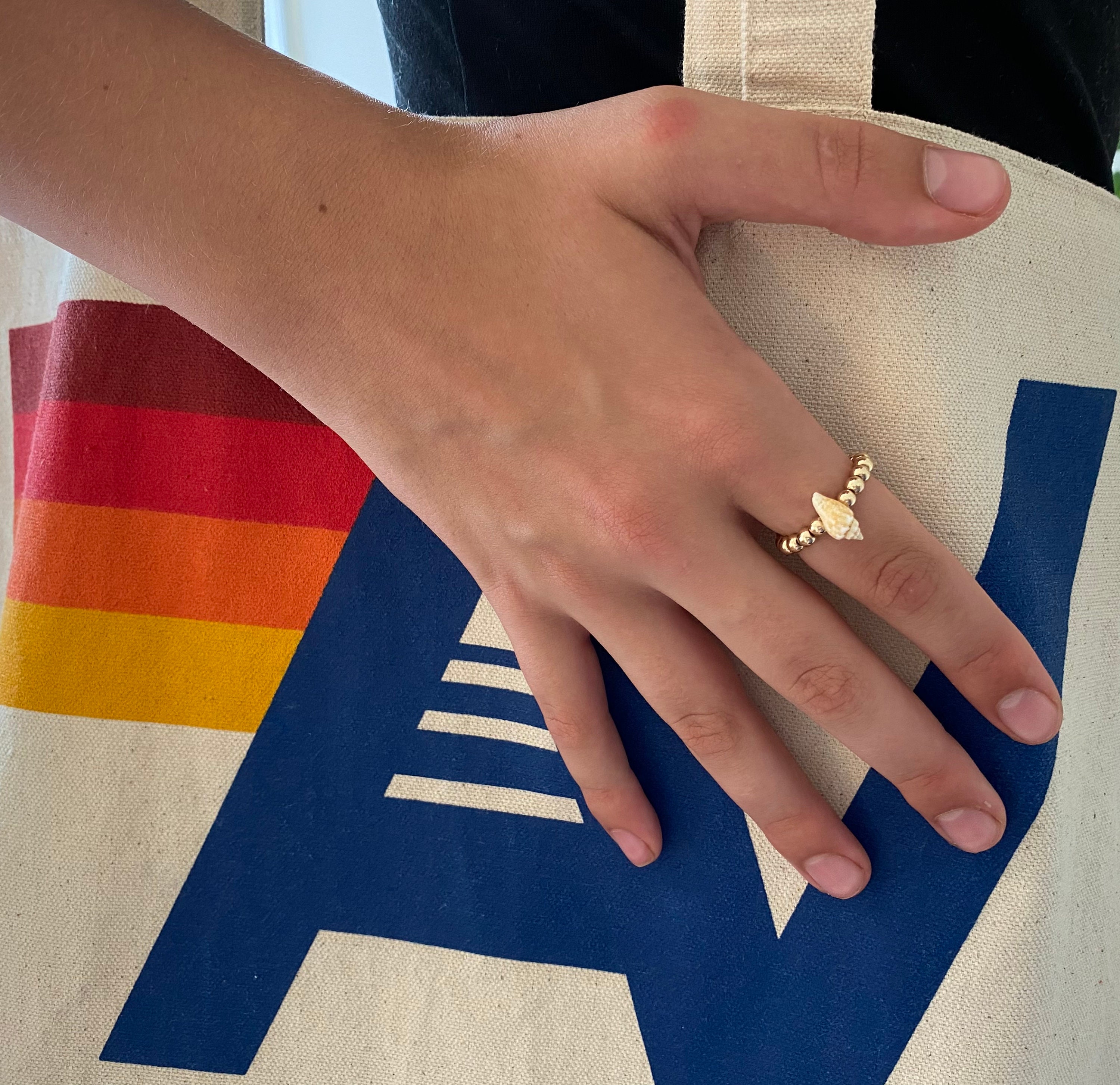 Preppy Gold Seashell Ring (summer, Beach, Preppy, Trendy) - Etsy