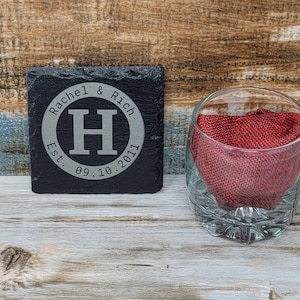Engraved Slate Coaster