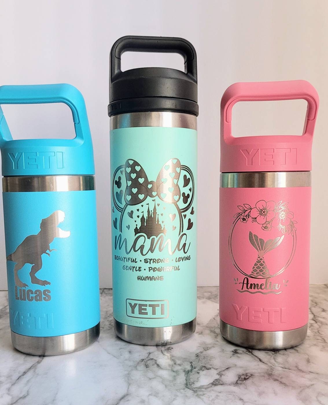 PERSONALIZED Authentic 12 oz Yeti Kids Bottle - LASER ENGRAVED