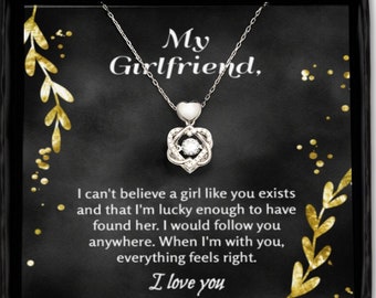 To My Girlfriend Necklace, Anniversary Gift For Girlfriend, Promise Necklace For Girlfriend
