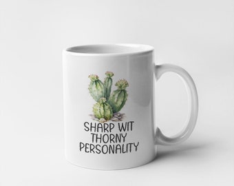 Cactus Mug, Prick Gift, Garden Mug, Succulent Mug, Gift For Cactus Lovers