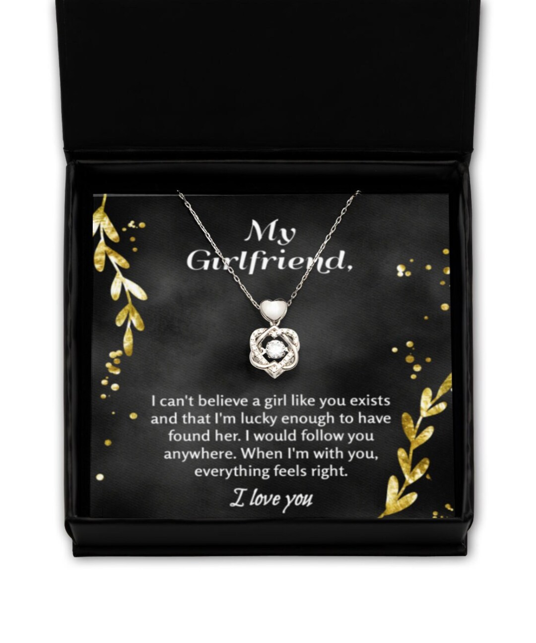 To My Girlfriend Necklace, Anniversary Gift for Girlfriend, Promise ...