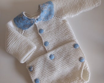 Barboteuse Bebe En Tricot Etsy Barboteuse Bebe En Tricot Etsy