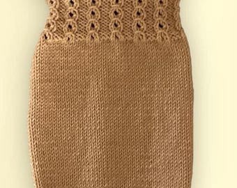 Cocon de naissance , chaussette d'emmaillotage en laine mérinos