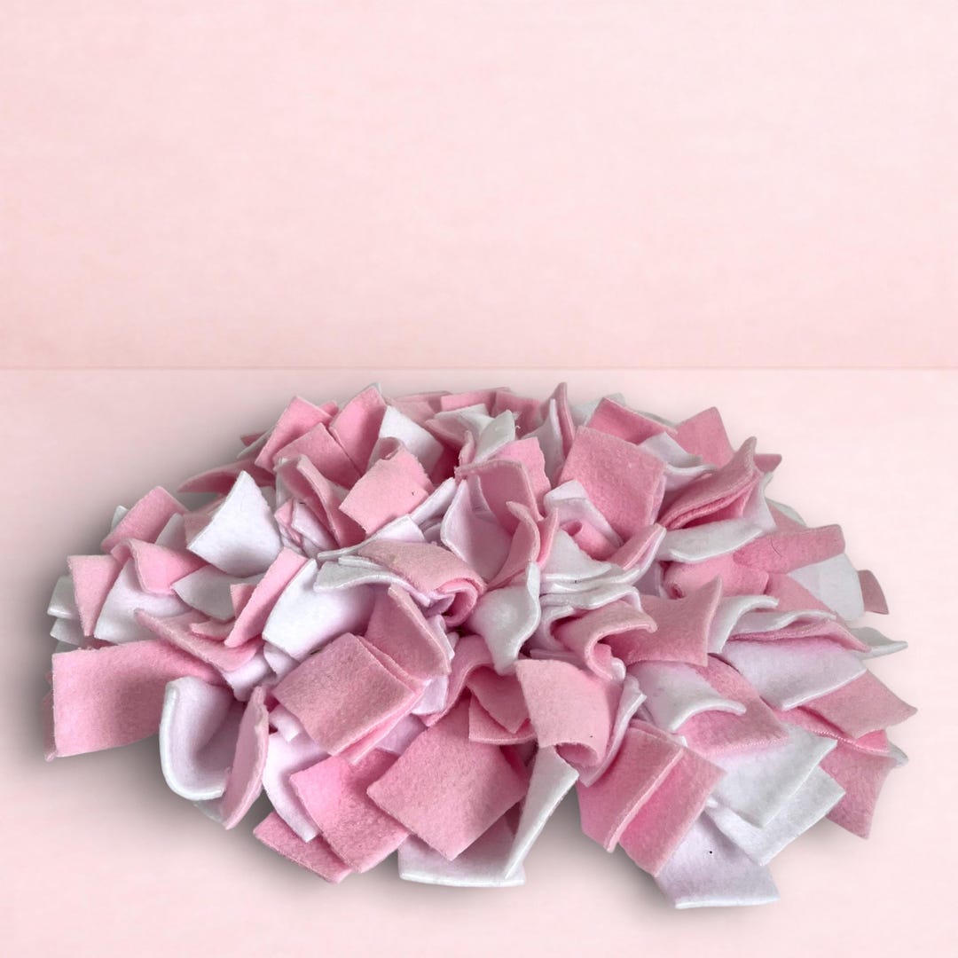 Pink Rabbit Mat Pink and White Snuffle Mat - Enrichment Toy for Rabbits, Guinea Pigs ...