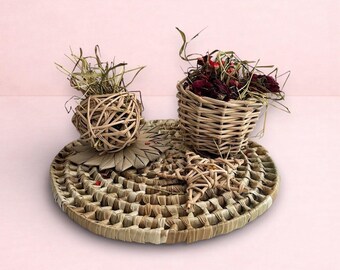 Verschönerungen Set - Rosenblüten & Erdbeer Knabbereien | Spielzeug für Kaninchen