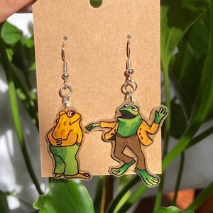 Frog and Toad Childrens Storybook Shrinkydink Earrings Etsy