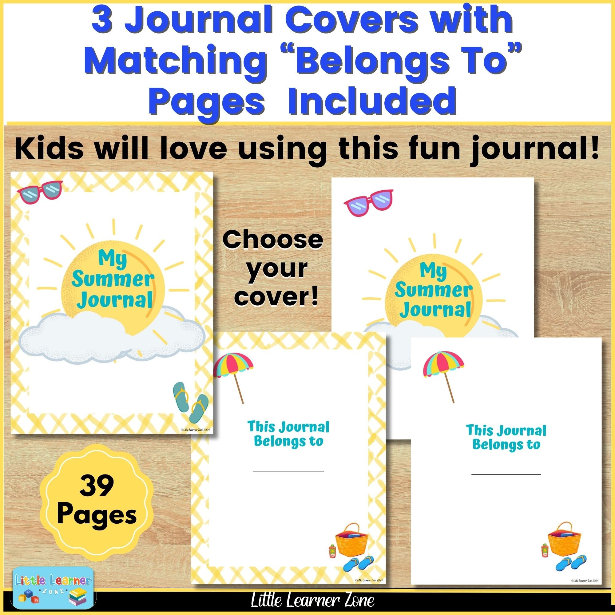 Kid's Summer Journal Printable Writing Prompts for Kids, Summer ...