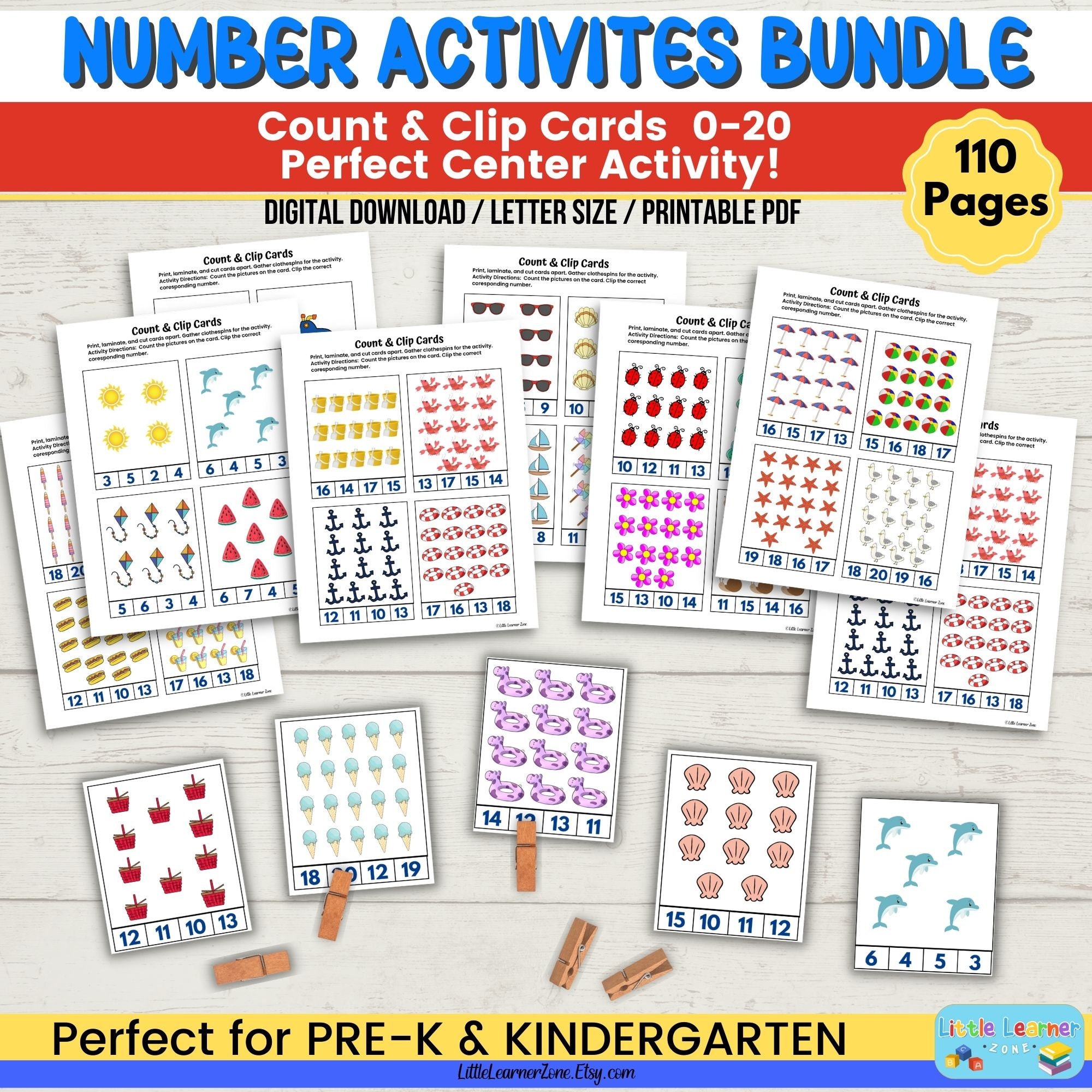 Kindergarten Math Printables, Number Activity Resources, Counting ...
