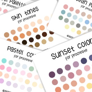 Procreate Color Palette Bundle, Color Swatches, iPad Procreate Art Download, Procreate Color Pack, Lettering