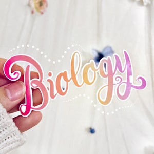 Biologie sticker voor laptops, gevallen, waterflessen, tijdschriften | Wetenschap sticker cadeau voor studenten | Voorgekeerde cadeau-| Leuke esthetische STEM Sticker