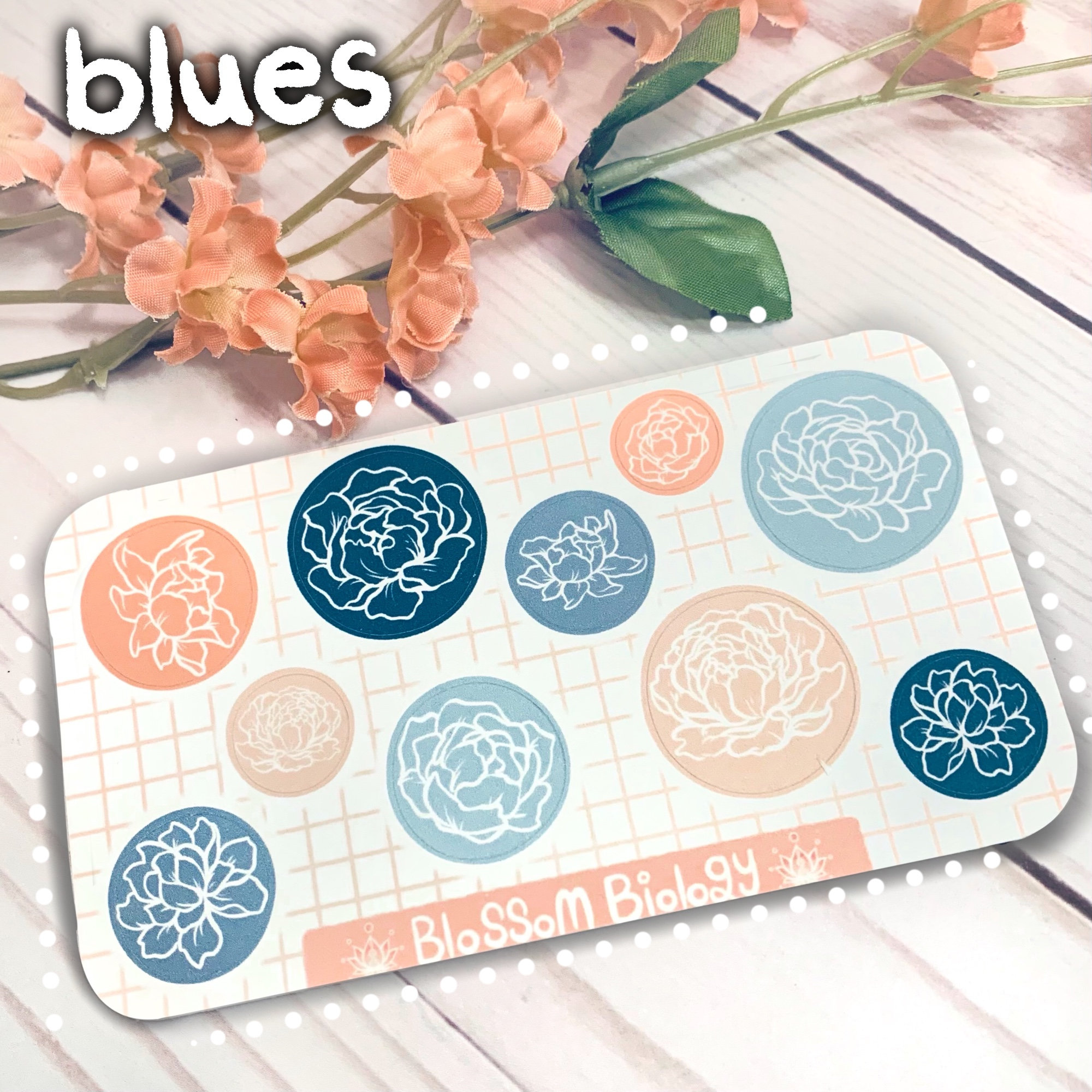 Circle Pastel Flower Sticker Sheet | Journaling Stickers for Planners ...